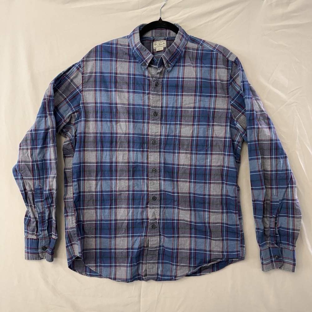 Tailored By J. Crew Mens Shirt Size Large 100% Cotton Button Down Button Up